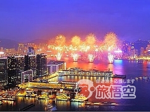 香港 2019年 新年 花火大会 鑑賞ディナークルーズ
