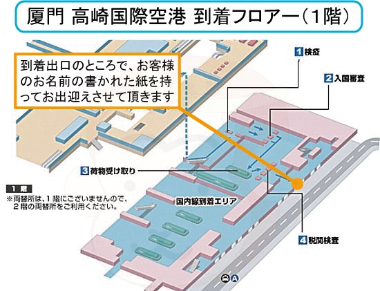 厦門 空港 送迎 見取り図